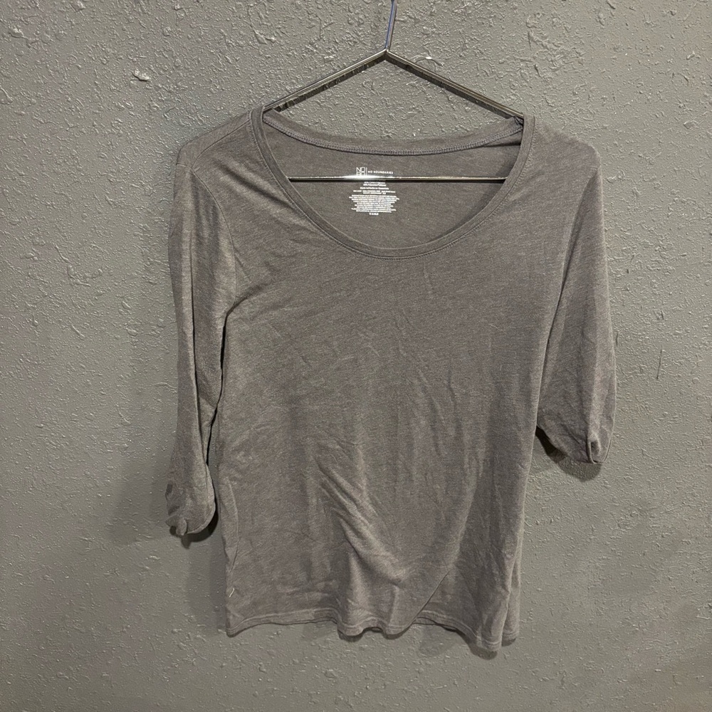 No Boundaries Gray Long Sleeve Women's Tee - Picture 1 of 3